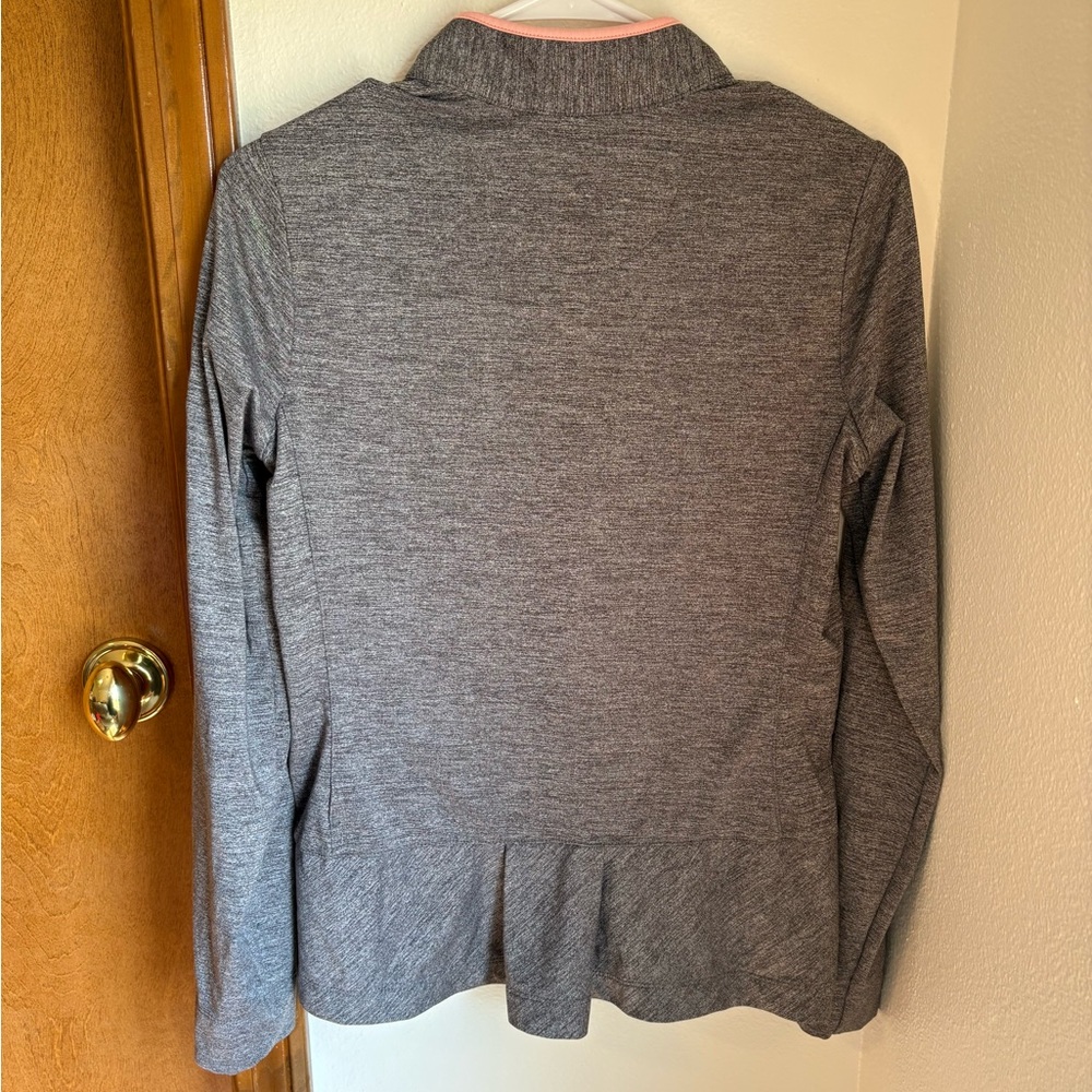 EP Pro Women’s Tennis Golf Gray and Pink Quarter-Zip Pullover - Picture 4 of 4